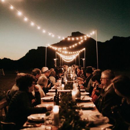 people dining outdoors